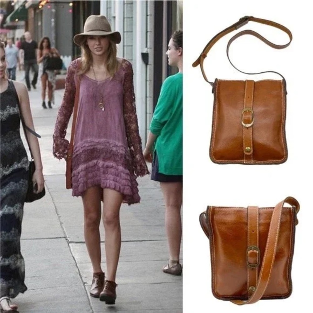 Patricia Nash Cognac Brown Leather Crossbody Bag - Picture 9 of 9
